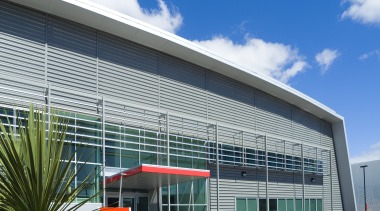 Steel Roofing was contracted to supply and install architecture, building, commercial building, corporate headquarters, facade, headquarters, real estate, sky, gray