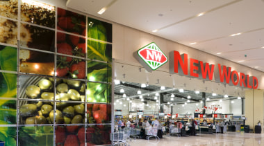 Jenson Chambers Young produced drawings to show the interior design, outlet store, retail, shopping mall, supermarket, gray