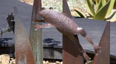 A close up view of the water feature. flora, flower, plant, wood, brown
