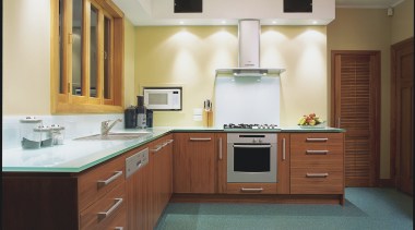 View of kitchen designed by Maria Telfar at cabinetry, ceiling, countertop, cuisine classique, floor, interior design, kitchen, real estate, room, gray