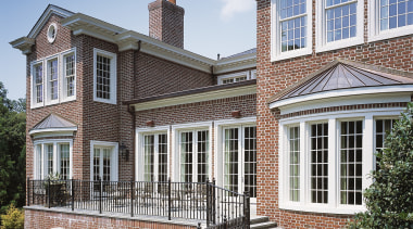 View of house with cooper finishes by RW building, cottage, estate, facade, historic house, home, house, mansion, neighbourhood, outdoor structure, porch, property, real estate, residential area, roof, siding, suburb, window, white