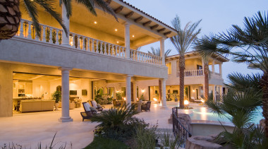 View of house by Richard Luke Architects. - arecales, estate, hacienda, home, hotel, house, mansion, palm tree, property, real estate, resort, villa