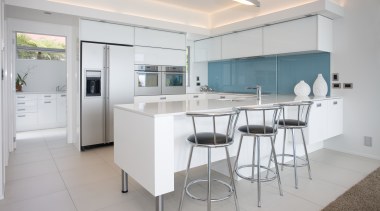 View of kitchen featuring Laminex Group products. - countertop, cuisine classique, interior design, kitchen, real estate, room, gray, white