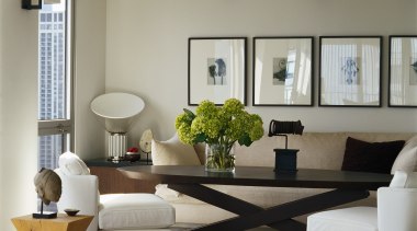 View of rooms designed by Handman Associates. coffee table, couch, floor, furniture, home, interior design, living room, room, table, window, gray