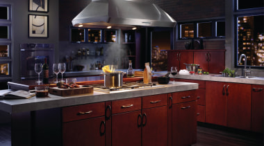 Best range hoods, including Model IP29 shown, are cabinetry, countertop, cuisine classique, interior design, kitchen, black, red