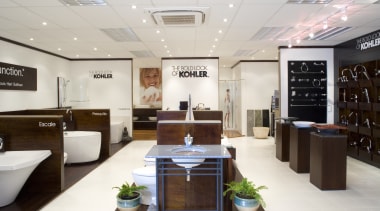 Indigenous Fijian timbers and porcelain tiles make a interior design, white