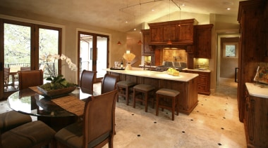 Timber dining room - Timber dining room - ceiling, dining room, home, house, interior design, kitchen, living room, real estate, room, table, brown, orange
