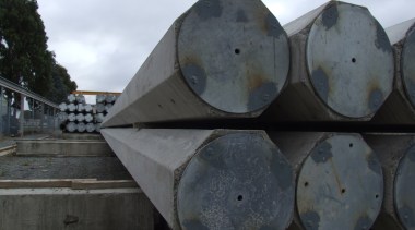 View of Stahlton Engineered Concretes new office and metal, black