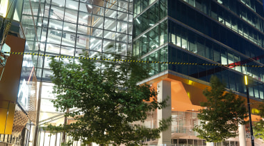 Webber &amp; Associates used AutoCAD and ArchiCAD to apartment, architecture, building, city, commercial building, condominium, convention center, corporate headquarters, daytime, downtown, facade, headquarters, hotel, landmark, metropolis, metropolitan area, mixed use, neighbourhood, night, real estate, reflection, residential area, sky, skyscraper, urban area