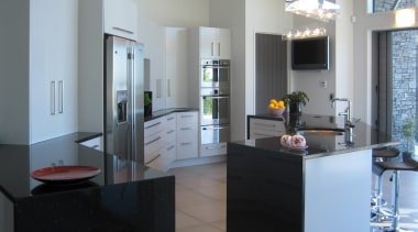 New kitchen designed by award winning NKBA tutor countertop, interior design, kitchen, real estate, room, gray, black