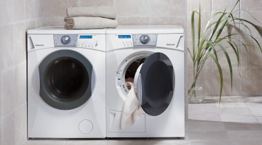 Kleenmaid's broad range of appliances caters to the clothes dryer, home appliance, laundry, laundry room, major appliance, product, product design, washing machine, gray