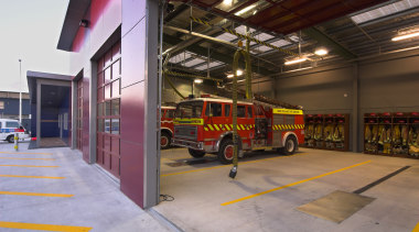 Designed by Sinclair Kinight Merz, this new training emergency, emergency service, emergency vehicle, fire apparatus, fire department, fire station, firefighter, metropolitan area, motor vehicle, transport, vehicle, black