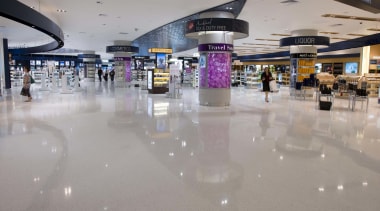 Architectural Terrazzite has been used in the new airport terminal, building, leisure centre, retail, shopping mall, gray
