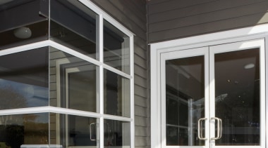 Phoeix Aluminium manufactured and installed aluminium systems' Fairview door, window, black