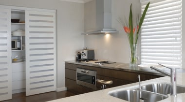 Cabinetry components from DK Design Kitchens are cut countertop, interior design, kitchen, gray