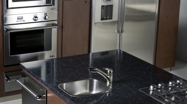 This kitchen is equipped with the new DCS cabinetry, countertop, cuisine classique, home appliance, interior design, kitchen, kitchen appliance, kitchen stove, room, black, gray