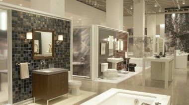 Kohler, a global leader in bathroom design and bathroom, ceiling, floor, flooring, interior design, brown, orange