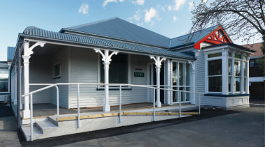 The traditional exterior of the new Canterbury Charity building, cottage, home, house, property, real estate, siding, structure, black