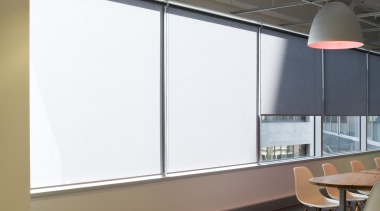 View of an office area in the ARUP ceiling, glass, interior design, product design, gray