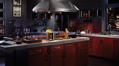 Range hoods from Best are engineered to clean cabinetry, countertop, cuisine classique, interior design, kitchen, under cabinet lighting, black