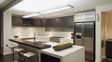 view of a new kitchen which features white cabinetry, countertop, cuisine classique, interior design, kitchen, white
