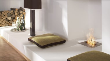 Real fires offers a range of EcoSmart fires furniture, hearth, interior design, product design, table, gray