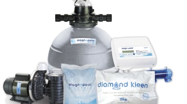 View of the new MagnaPool system that is hardware, product, product design, white