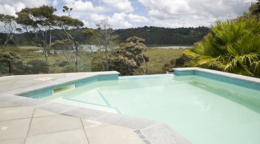 Image of this new fiberglass pool built by estate, house, leisure, property, real estate, resort, swimming pool, vacation, water, white