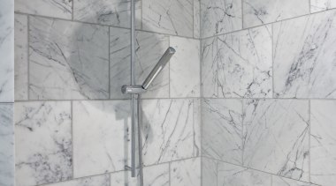 Image of tapware from Robertson Agencies limited which bathroom, floor, glass, interior design, plumbing fixture, room, shower, tile, wall, gray