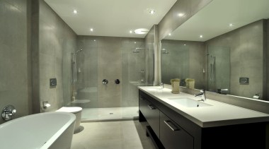 View of a bathroom which features several surfaces architecture, bathroom, ceiling, countertop, estate, interior design, property, room, sink, green