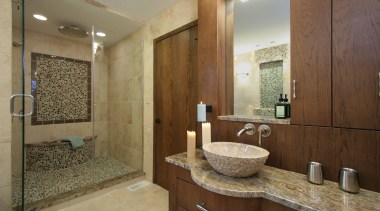 Image of bathroom which has beenn designed with bathroom, estate, home, interior design, real estate, room, brown