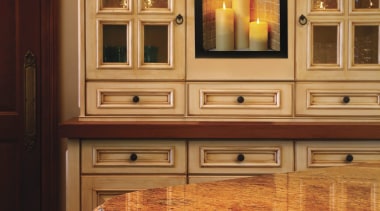 View of the Illuminations electric Fireplace by Fireplace cabinetry, countertop, cuisine classique, floor, flooring, furniture, hardwood, home, home appliance, interior design, kitchen, room, under cabinet lighting, wood flooring, wood stain, orange, brown, red