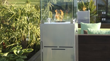 View of the Illuminate outdoor fire from Real outdoor structure