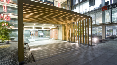 View of the main entrance to the main architecture, building, condominium, facade, real estate