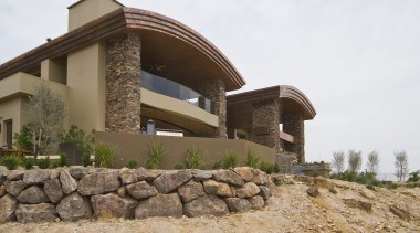 Exterior view of this Sun West Custom home architecture, building, estate, house, property, real estate, villa, brown, white