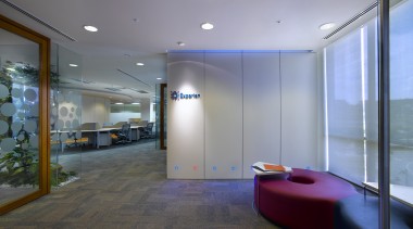 View of the entrance area which features a architecture, ceiling, floor, glass, interior design, lobby, real estate, gray