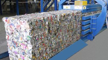 View of facilities at the Visy Material Recovery plastic, product, recycling, gray