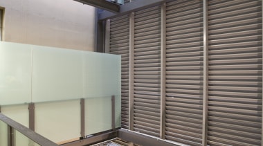 internal view of structural steel work by Burnsfield architecture, daylighting, facade, glass, house, interior design, real estate, gray