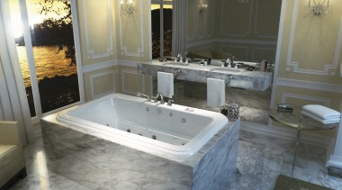 View of a bathroom which features a bathtub bathroom, bathtub, floor, interior design, room, gray
