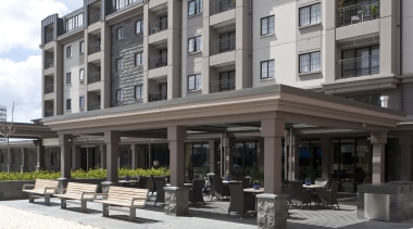 View of the new Metlife retirement village. - apartment, architecture, building, condominium, estate, facade, home, house, mixed use, neighbourhood, property, real estate, residential area, window, white