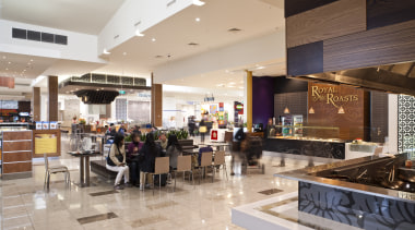Westfield Riccarton has undergone an extension adding a café, food court, interior design, lobby, retail, gray