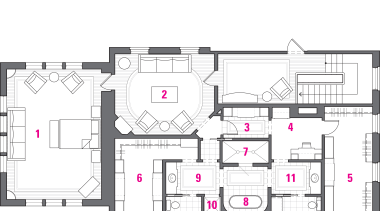 View of floor plans for this traditional-styled bathroom. architecture, area, design, elevation, floor plan, home, house, line, plan, product design, residential area, structure, white