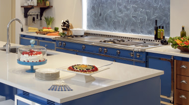 View of kitchen designed by Bon Marche Interiors countertop, interior design, kitchen, room, gray, blue