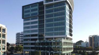 Building 4 in Coronation Drive Office Park, close apartment, architecture, building, city, commercial building, condominium, corporate headquarters, daytime, facade, headquarters, metropolis, metropolitan area, mixed use, real estate, residential area, sky, skyscraper, tower block, urban area, teal