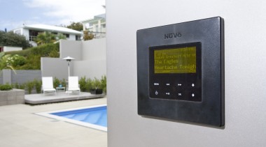 view of home audio and visual control by product design, white