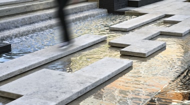 Exterior view of St Patrick's Square which was architecture, floor, road surface, walkway, white, gray