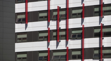 Kinloch Lodge, ANU Exchange, Canberra - Kinloch Lodge, architecture, building, commercial building, corporate headquarters, facade, line, structure, window, black, white