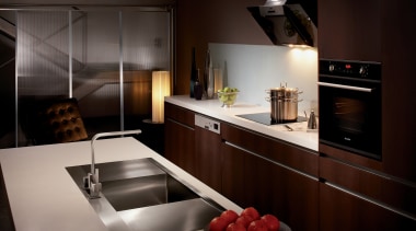 View of the latest collection from Blanco Appliances countertop, home appliance, interior design, kitchen, black, gray