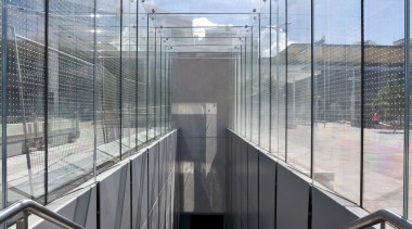 Specialist architectural glazing company Glass Projects supplied and architecture, building, daylighting, glass, handrail, structure, gray, teal