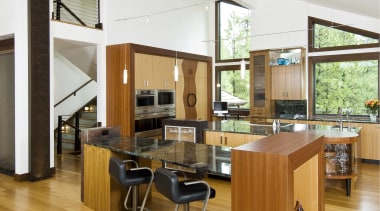 View of a kitchen designed by Kristi Wolfe countertop, floor, flooring, furniture, hardwood, interior design, kitchen, living room, real estate, wood, wood flooring, white
